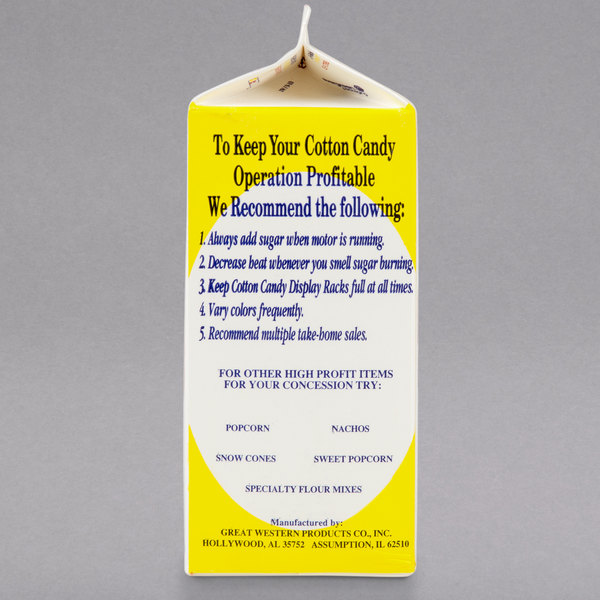 Great Western 1/2 Gallon Carton Red Cherry Cotton Candy Floss Sugar