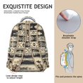 thumbnail image 5 of Boho Fashion Daypack - 17" Heavy Duty Oxford Fabric, Vintage Tribal Print, Roomy College Backpack for Women, Perfect for Dorm & Library, 5 of 6