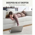 thumbnail image 6 of Lovableguy Chenille Folding Sofa Bed,Convertible King Size Couch Bed with Removable Backrest,Compression Floor Couch for Living Room,Beige, 6 of 9