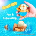 thumbnail image 5 of Baby bath water toy - Monkey Bath Toys for Toddlers and Kids 1-3 2-4 3-5, blue Backstroke Monkey Wind Up, Novelty Wind Up Bath and Floating Pool Toys for Babies 0-6 6-12 Months, 5 of 5