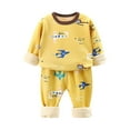 thumbnail image 1 of Gibobby Conjunto de pants para niño pequeños bebés niñas niños Otoño Invierno de manga larga pantalones pulóver ropa de dormir conjunto ropa(E,2-3 Años), 1 of 3