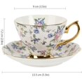 thumbnail image 2 of Taza de cerámica Juego de té de la tarde británico Serie Royal Garden Taza de café de porcelana china con flores Juego de tazas de café Ins Wind exquisito Taza de té (Color: B) (E), 2 of 5