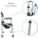 thumbnail image 2 of Silla Baño Premium Discapacitadoss Ducha Aluminio 3 en 1 Nanofort Adulto Ruedas Asiento 3 en 1, 2 of 8