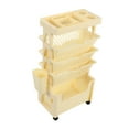 thumbnail image 1 of Movable Book Rack Large Capacity 5 Layer Thickened Rollers Multifunctional Bookshelf for Bedroom Living Room, 1 of 8