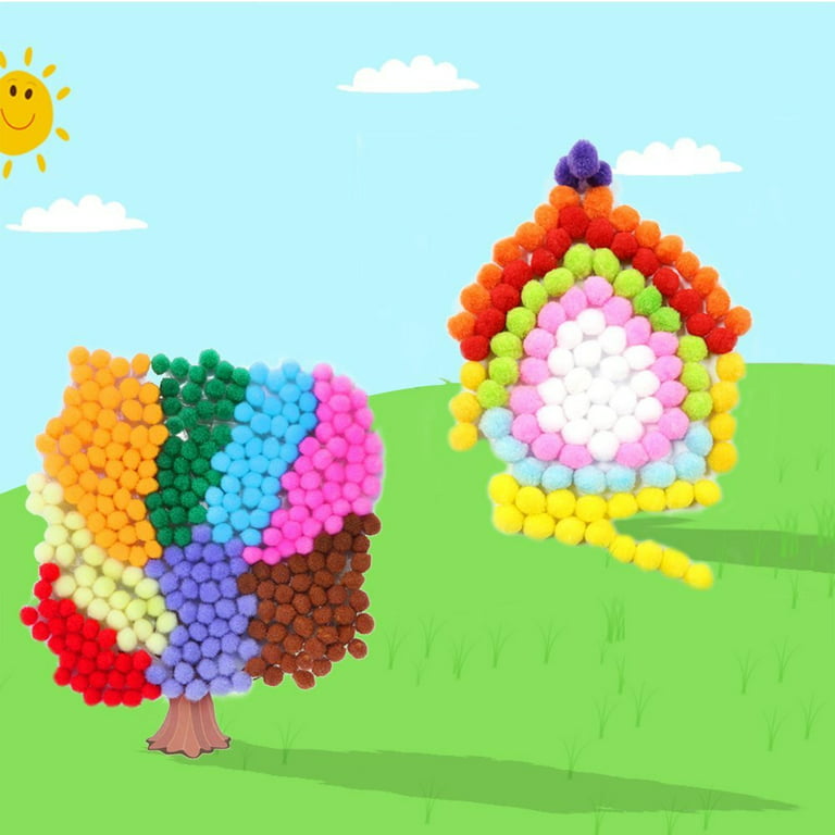zalati Pompoms 2000Pcs Small Balls Craft Decorations DIY Accessories for  Kindergarten School Props - Multicolor : : Home & Kitchen