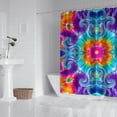 thumbnail image 2 of Colorful Rainbow Tie Dye Spiral Pattern Shower Curtain 72"x84" ,Bathroom Decorative Shower Curtains Set with 12 Hooks,Modern Waterproof Washable Shower Curtain, 2 of 6