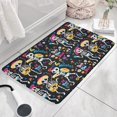 thumbnail image 3 of Day Of the Dead Halloween Flannel Non Slip Door Rugs,Washable Door Mats Indoor,Decorative Door Mats,Dirt-Resistant and Absorbent Doormat for Entrance,Bedroom,Kitchen,Bathroom,31.5"x17", 3 of 4