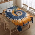 thumbnail image 2 of Orange Blue Tie Dye Mandala Pattern Rectangle Tablecloth 60"x84",Waterproof Polyester Rectangle Table Cloth, Wipeable Spillproof Polyester Tablecloth for Dining, Camping, Indoor and Outdoor, 2 of 5