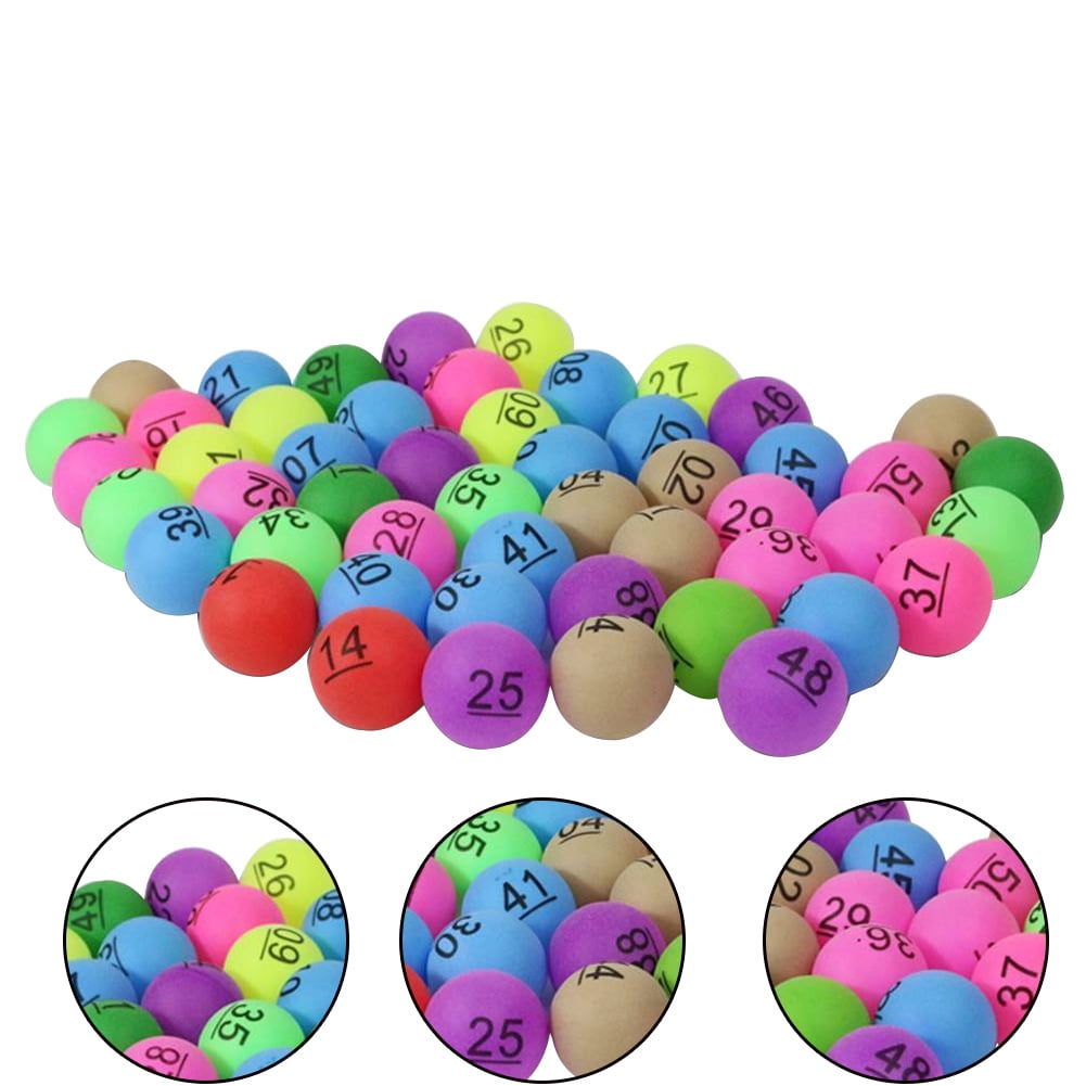 Sijiali 50Pcs Number 1200 Assorted Color Lucky Dip Gaming Lottery Ping