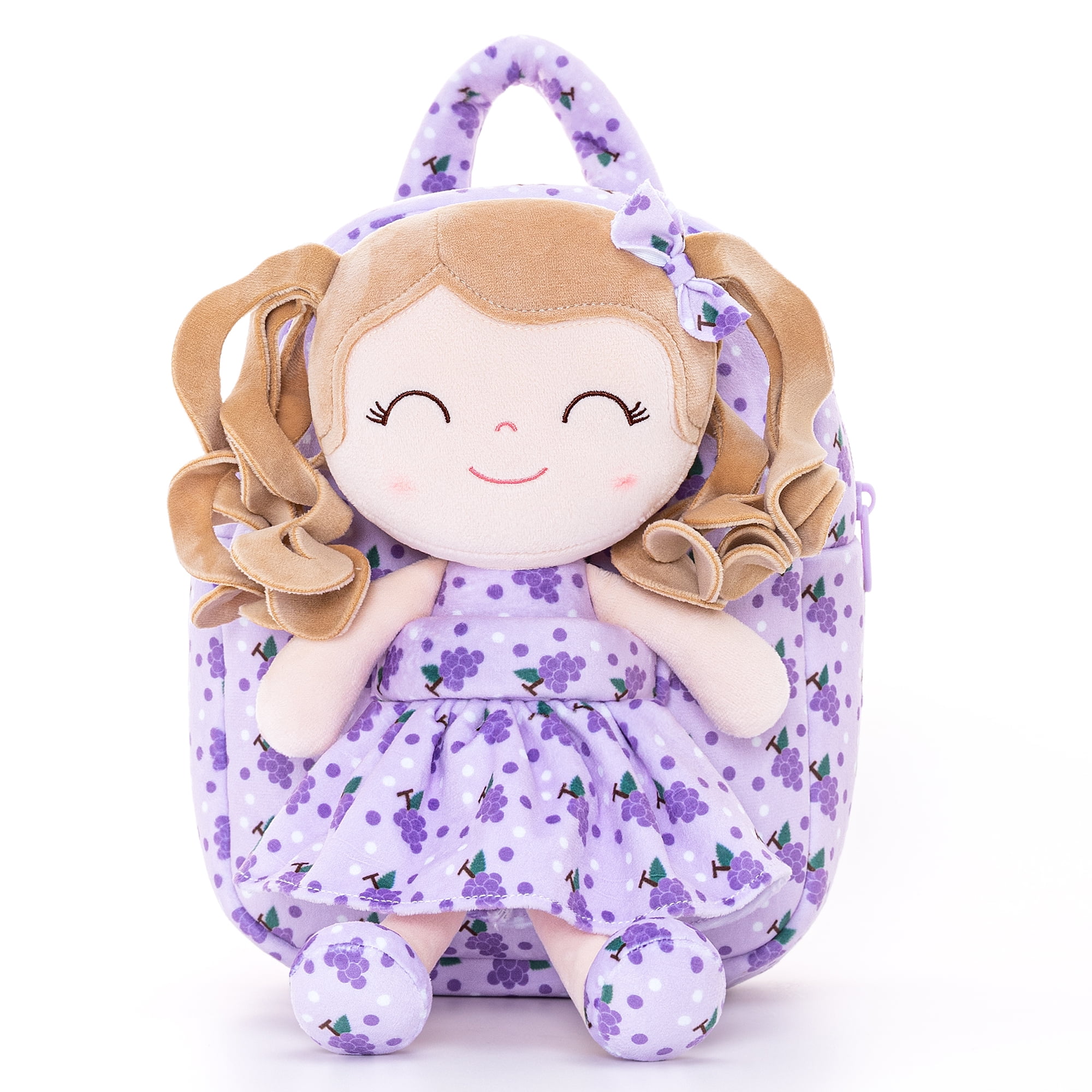 Gloveleya Toddler Kids Doll Girls Gifts Baby Girl Dolls Soft Curly Hair Dolls Pocket Fruit Series Strawberry 9"
