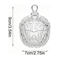 thumbnail image 3 of Vintage Embossed Crystal Glass Storage Jar with Lid Decorative Candy Canister for Jewelry Trinkets Clear Glass Container, Clear, JKODE, 3 of 7