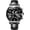 black leather, variant on Men Analog Multifunctional Clock Automatic Self Winding Mechanical Wrist Watch with Stainless Steel/Leather Band Luminous Sapphire Crystal