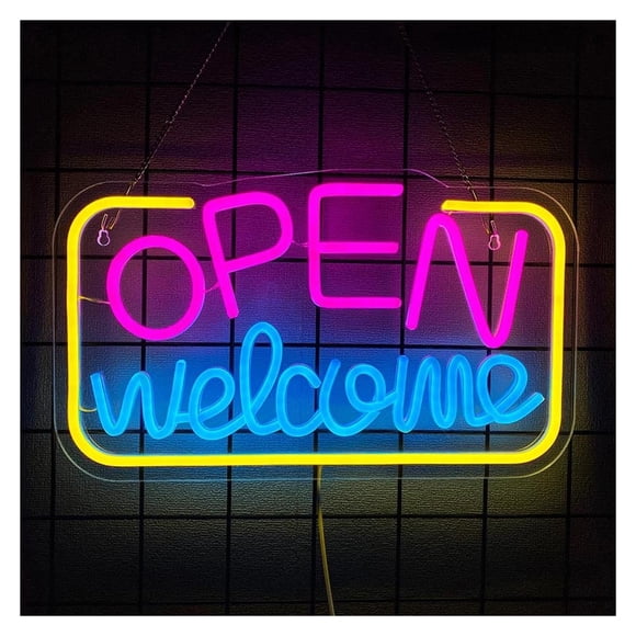 Open Welcomeled Neon Sign, Are Used For Business Signs, Welcome Lights In Bars, Hotels And Coffee Shops 40cm24cm