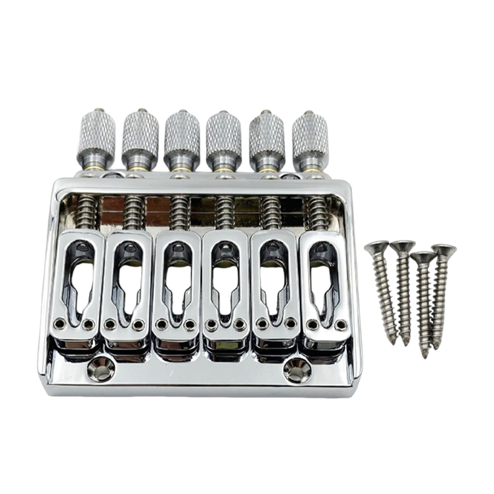 Guitar Bridge Tailpiece Headless Electric Replacement Easy Install Zinc Alloy for DIY 6 String Electric Models