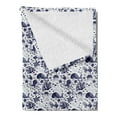 thumbnail image 2 of Aquatic Soft Flannel Fleece Throw Blanket, Pattern of Underwater Animals Jellyfish Octopus Starfish Turtles, Cozy Plush for Indoor and Outdoor Use, 50" x 60", Pale Cadet Blue Indigo, by Ambesonne, 2 of 5