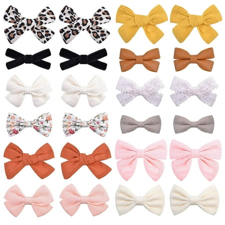 24pcs Baby Girl Hair Bows Clips Fully Lined Barrettes Alligator Clip Hair  Accessories for Little Girls Toddler Kids Teens in Pairs | Walmart Canada
