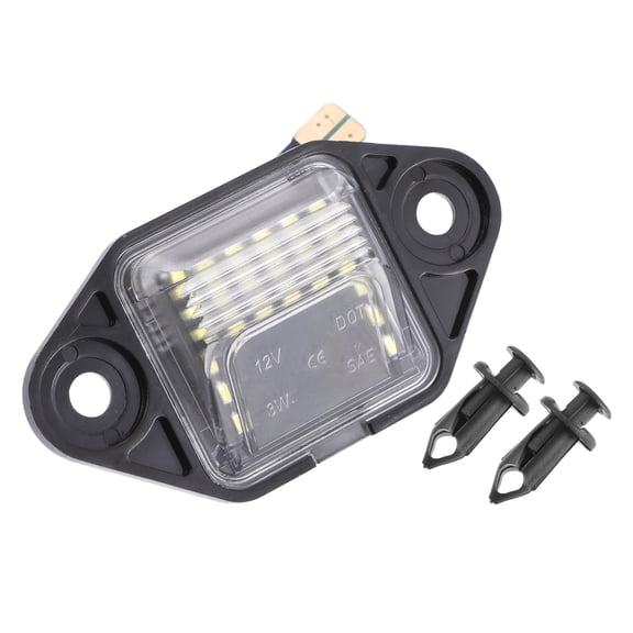 Unique Bargains Car White LED License Plate Light Assembly F6UZ-13550-AA 3528SMD for Ford E-150 E-250 2003-2014 Black