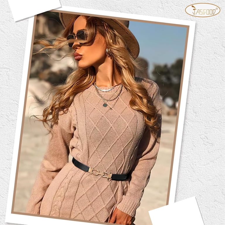 Women Stretchy Waist Belt Retro Elastic Skinny Belt for  display picture 3