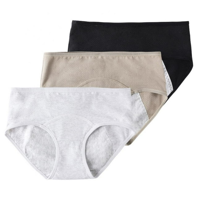 PENGXIANG sous-Vêtements Étanches pour Adolescentes Culottes en Coton Doux pour Femmes 4 Pack