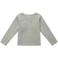 thumbnail image 2 of Little Girls Grey Bow Knit Brooch Button Cardigan Sweater 6/7, 2 of 2
