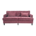 thumbnail image 6 of MOONMISS Chenille Upholstered Mid Century Modern Wood Frame Loveseat-Pink, 6 of 6