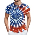 thumbnail image 3 of Jessboyy Mens Tie Dye Graphic Tee Short Sleeve Summer Holiday Tshirts 4th of July Independence Day USA T Shirts Patriotic Shirt Multicolor,L, 3 of 5