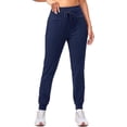 thumbnail image 2 of Women's Fleece Lined Joggers High Waisted Water Resistant Thermal Winter Sweatpants Running Hiking Pockets, 2 of 7