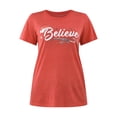 thumbnail image 4 of Holiday Time Women's Just Believe Christmas Graphic Tee, Sizes S-3XL, 4 of 5