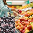 thumbnail image 2 of Vintage Floral Foldable Shopping Bag - Eco-Friendly & Durable Tote for Everyday Use, 2 of 6