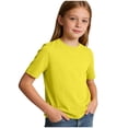 thumbnail image 6 of JWshufel Kids Short Sleeve Casual T Shirts Trendy Solid Color Summer Tops Round-Neck Soft Basic Tees 3-16 Years, 6 of 6