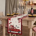 thumbnail image 2 of Table Runners 90 Inches Long Dress Scarves, Red Valentine's Day Farmhouse Coffee/Dining/Kitchen Table Runner for Living Room, Truck Plaid Love Heart Rustic 13x90 Inch, 2 of 9