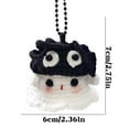 thumbnail image 3 of JOGZMZ Halloween Ghost Car Ornament - Handmade Crochet Keychain Bag Charm, Cute Wool Hanging Gift Decor for Auto Home, 3 of 5