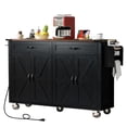 thumbnail image 2 of Farmhouse Style Kitchen Island with Brown Wood Grain / Enhance Culinary Experience, 2 of 5