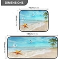 thumbnail image 3 of SKYSONIC Blue Sea Ocean Beach Kitchen Rugs and Mats Set of 2, Anti Fatigue Comfort Mat for Kitchen Floor, Non Skid and Washable Kitchen Rug, 27"x20"+47"x20", 3 of 7