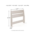 thumbnail image 4 of Signature Design by Ashley Contemporary Socalle Twin Panel Headboard  Light Natural, 4 of 4
