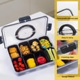 thumbnail image 4 of Caja de aperitivos acanalada FEIOOD con soporte para comidas con tapa y asa, 4 of 7