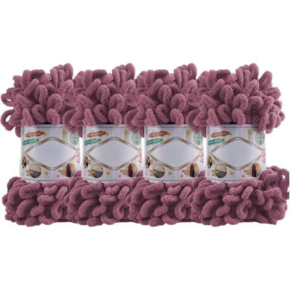 4 Pack Baby Big Loop Blanket Yarn 100% Micropolyester Soft Yarn 400gr 39.3 yds