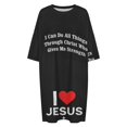 thumbnail image 4 of I Love Jesus Sleepshirts For Sleeping Travels Loose Sleepdress Pajama Dress Soft Nightdress Sleepwear, 4 of 7