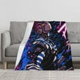 thumbnail image 2 of Demon Slayer Upper Rank Three Akaza Anime Blanket - Soft Flannel Throw for Gaming Room Decor, Intense Villain Character Fleece for Sofa, 2 of 6