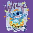 thumbnail image 2 of Junior's Lilo & Stitch Easter Stitch Wild for Spring Egg  Graphic Tee Purple Medium, 2 of 3