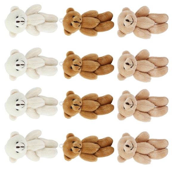 Tbest 12 Pcs Mini Stuffed Bears Comfortable Soft Cute Mini Teddy Plush Toy For Wedding Birthday Decorations,Small Plush Doll Bears,Plush Toys