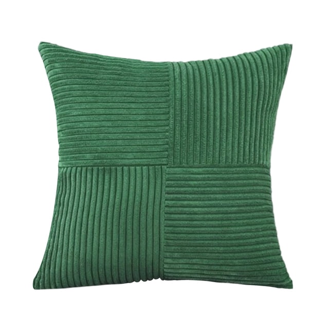 Luxurious Corduroy Throw Pillow Cover Solid Color Polyester Fabric Soft Durable Machine Washable for Living Room Sofa Bedside