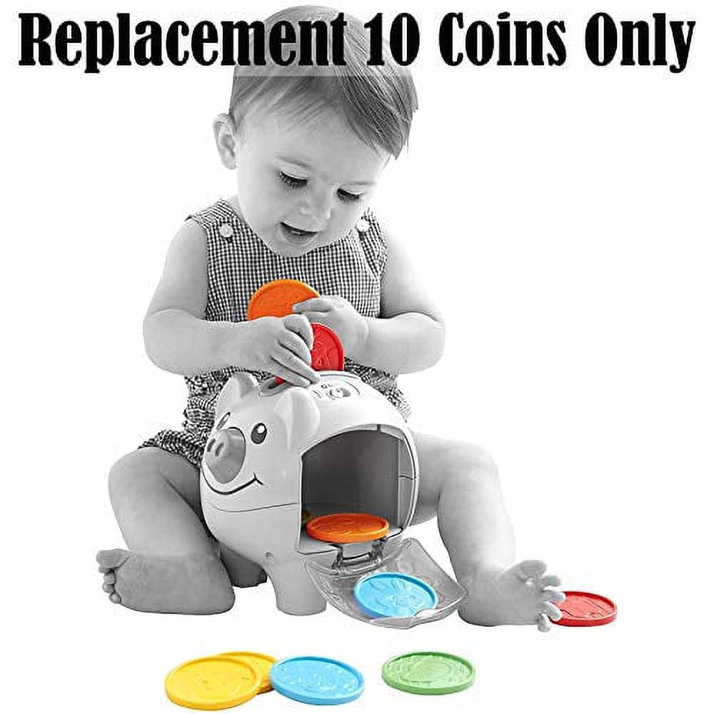 Replacement Parts for Fisher-Price Laugh and Learn Smart Stages Piggy Bank - 10 Replacement Coins