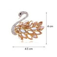 thumbnail image 6 of Opvise Women Brooch Swan Shape Rhinestone Retro Anti-slip Shoulder Bag Suit Coat Collar Hat Clothes Anti-exposure Pin Party Prom Bride Wedding Garment Jewelry, 6 of 8
