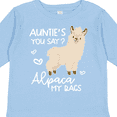 thumbnail image 4 of Inktastic Auntie's You Say Alpaca My Bags Boys or Girls Long Sleeve Toddler T-Shirt, 4 of 5