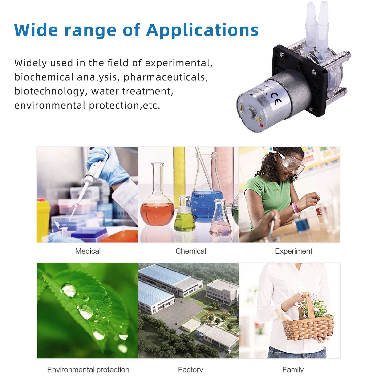 peristaltic pumps Food GROTHEN DC 12V Peristaltic Pump with Silicone Tubing High Water Liquid Pump Dosing Vacuum Pump Self-Priming Anti-Corrosion Adjustable for DIY Aquarium Lab Chemical Analysis