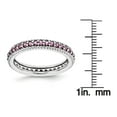 thumbnail image 3 of Garnet Sterling Silver Polished Rhodolite Eternity Ring, 3 of 6