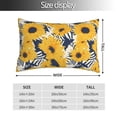 thumbnail image 2 of Fotbe Blue Striped Sunflower Funda de Almohada Decorativa Estilo Occidental, Lujo en Algodón, Fundas para Almohadas King, Cojín Estampado para Decoración del Hogar-16"x24", 2 of 6