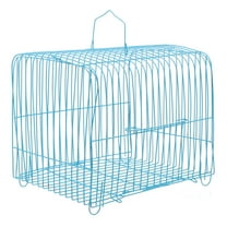 Topbathy Bird Carrying Cage Bird Cage Steel Wire Sky-blue 1Set