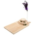 thumbnail image 4 of TEHAUX Kitten Turntable Cat Wood Turntable with 1Pack, 4 of 7